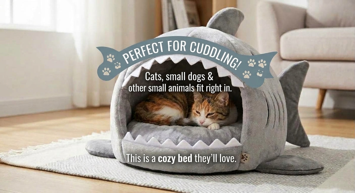 Luxury Plush Shark Pet Bed