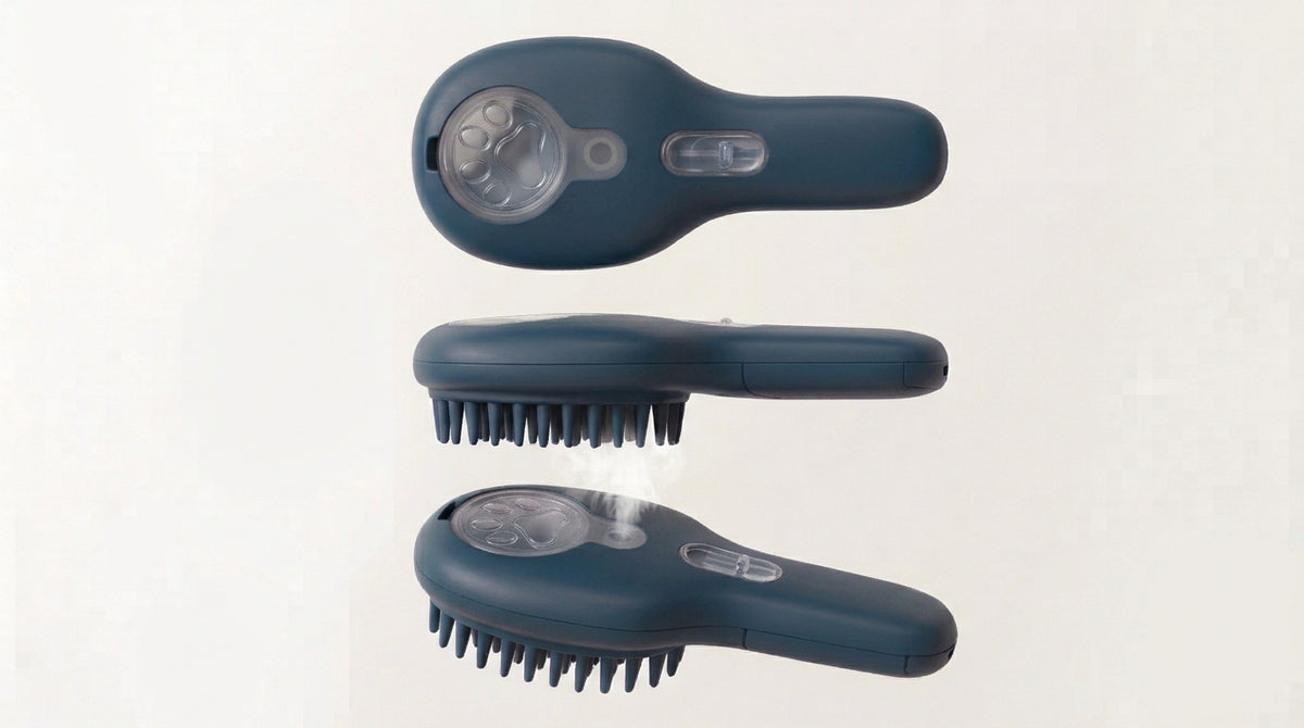 Electric Cat Steam Brush – 3-In-1 Pet Grooming Comb with Water Spray for Cats and Dogs, USB Rechargeable