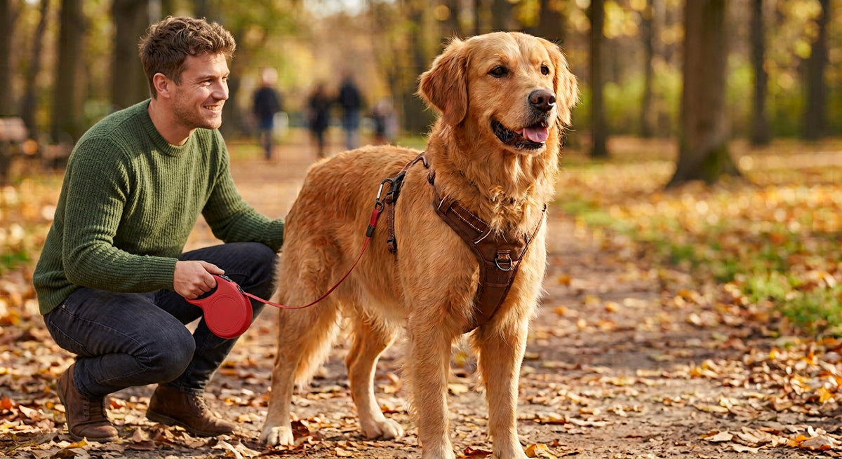 Automatic Retractable Dog Leash - Dual Size Options with Brake & Lock Safety System