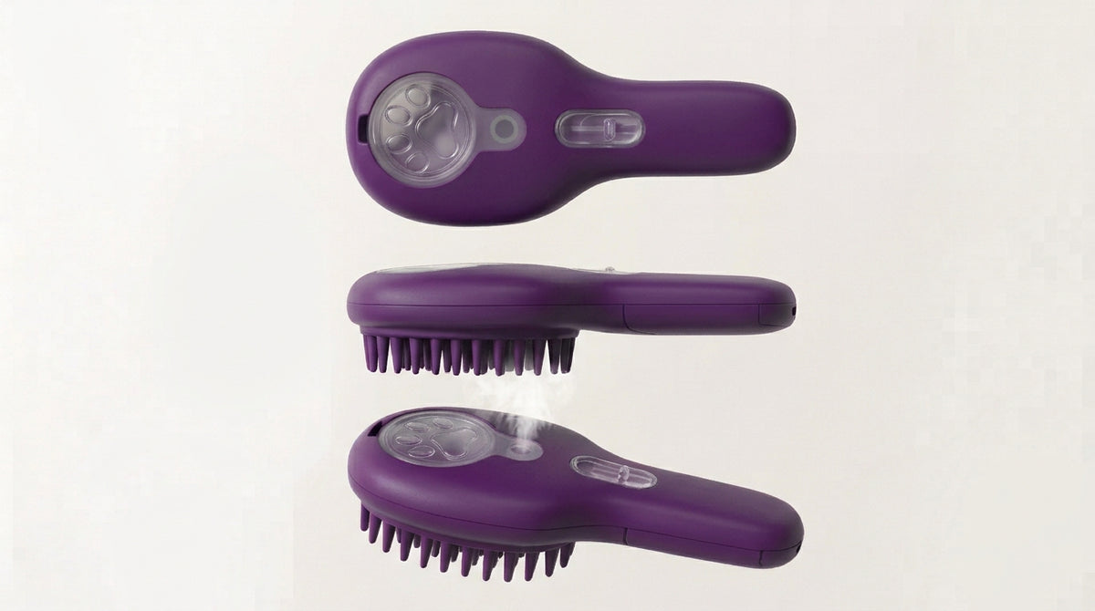 Electric Cat Steam Brush – 3-In-1 Pet Grooming Comb with Water Spray for Cats and Dogs, USB Rechargeable
