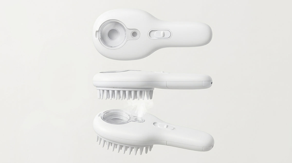 Electric Cat Steam Brush – 3-In-1 Pet Grooming Comb with Water Spray for Cats and Dogs, USB Rechargeable