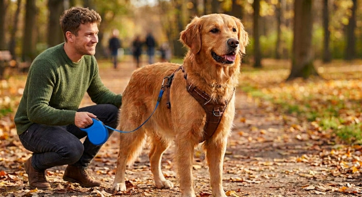 Automatic Retractable Dog Leash - Dual Size Options with Brake & Lock Safety System